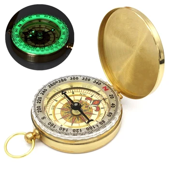 Vysoká Kvalita Kempovanie Turistika Vrecku Mosadz Zlatý Kompas Prenosné Kompasu Navigácia pre Vonkajšie Aktivity