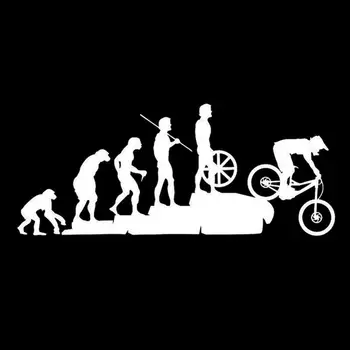 50% HORÚCE PREDAJI!!! Vtipné Ľudskej Evolúcie MTB Bike Auto Vozidla Reflexné Nálepky-Nálepky Dekorácie