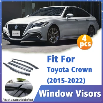 Okno Clonu Stráže pre Toyota Crown 2015-2022 4pcs Otvor Kryt Sklon Markízy, Prístrešky Ochrany Slnko, Dážď Deflektor Príslušenstvo