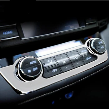 1Piece ABS Chrome Výbava Nálepky Klimatizácia Tlačidlo Ovládací Panel Kryt pre RAV 4 toyota RAV4 2014 2015 2016 Auto Príslušenstvo