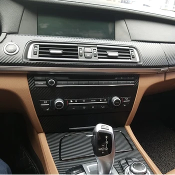 Pre BMW 7 Series F01 F02 F03 F04 Interiéru Centrálny Ovládací Panel Dverí Rukoväť Uhlíkových Vlákien Nálepky, Nálepky Auto Styling Accessorie
