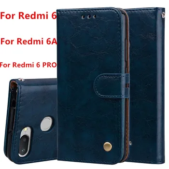 Pre Xiao Redmi 6A Prípade Redmi 6 Kryt Redmi 6 PRO Couqe Mäkké Silikónové Zadný Kryt Kože Flip puzdro Pre Redmi6 pro 6A Telefón Prípade