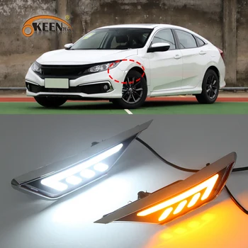 2 KS Pre Honda Civic 2016 2017 -2020 Led Strane svieti Zase Signál Denných prevádzkových Leaf Lampa Auto Príslušenstvo