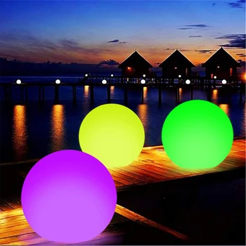 Žiariace Beach Ball Diaľkové Ovládanie LED svetlo Bazén Hračka 13 Farieb Svetelného Loptu Nafukovacie Beach Ball Strany Príslušenstvo