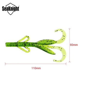 SeaKnight SL007 Rybárske Lure Krevety 6.2 g 110 mm 6PCS/Taška Mäkké Návnady Silikónové Basy Návnadu Slané/Sladkovodné Craw Rybárske Rieši