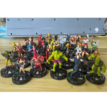 Anime Marvel, DC HeroClix Akčné Figúrky Hulk, Spiderman Iron Man a Batman Wolverine Magneto Rogue Thor Model Hračku, Ozdoby Darček