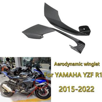 Na Yamaha R1 Pevné Krídlo Winglet R1 2015-2022 Motocykel Kapotáže Bývanie Aerodynamický Čierny ABS Uhlíkových Vlákien