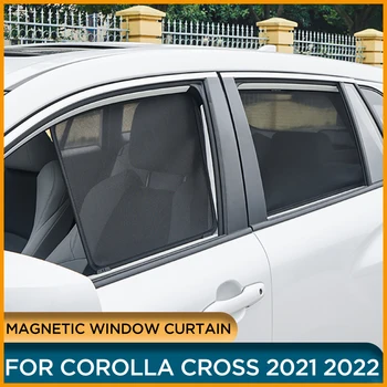 Magnetické Okno Slnečník Opony Pre Toyota Corolla Kríž 2022 2021 Auto Strane Slnečník Okno Clonu Štít Pre Toyota Kríž 2021