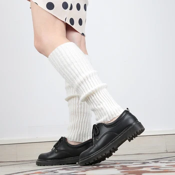 Japonský Lolita Sladké Dievča Leg Warmer Vlna Loptu Pletené Nohy Kryt Cosplay Ženy Jeseň Zima Haldy Haldy Ponožky Pilot Pilot Ponožky