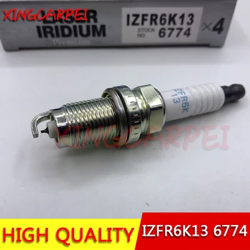 4pcs IZFR6K13 6774 Irídium Platinum Spark Plug vhodné Pre Honda 08-12 Laser Spark Konektory Pre 6401 5304 IZFR6K13 SKJ20DR-M13