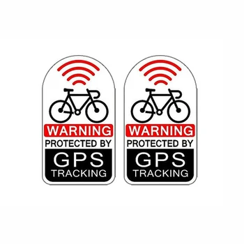 53 mm*30 mm 2 ks GPS Chránené Sledovania Výstražné Nálepky, Požičovňa Bicyklov Krádež Prevencia