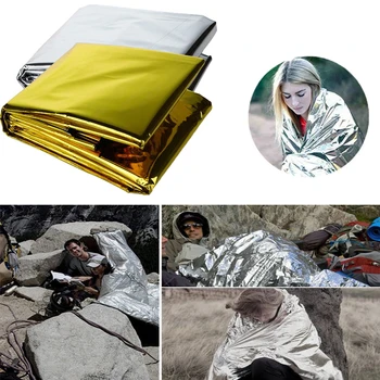 Vonkajšie prežitie prenosné prvej pomoci deka studenej dôkaz opaľovací krém izolácie deka camping, turistiku reflexné život deka