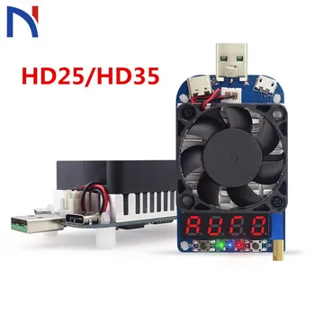 HD25 HD35 Spúšť QC2.0 QC3.0 25W 35W Elektronické USB zakončovací odpor Vybíjania Batérie Test Nastaviteľný Prúd Napätie 2 Druhy