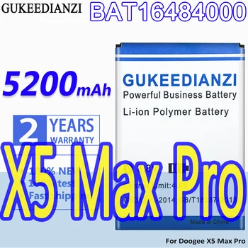 Vysoká Kapacita GUKEEDIANZI Batérie BAT16484000 5200mAh Pre Doogee X5 Max Pro X5Max Pro
