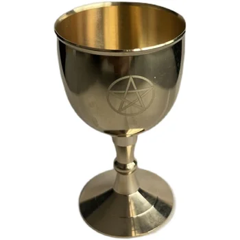 rituál pohár Pentagram Kalich oltár fire wicca Goldplating Coppertableware obrad Veštenie Astrologické nástroj oltár dodávky