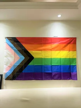 doprava zadarmo Homosexuálov dúhový Pokrok Pride vlajka lgbt Dúhová Vlajka 90X150cm Gay Homosexuálne Pokrok Pride Mier vlajky Na Ozdobu