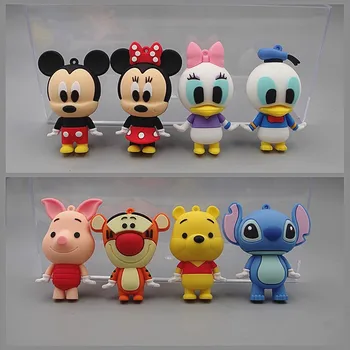 Disney Donald Duck ' Lilo a Stitch Medvedík Pú Tvorivé Keychain Príslušenstvo DIY Cake Dekorácie Deti Hračky Narodeninám