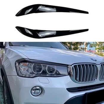 Pre BMW X3 F25 X4 F26 2014-2017 Svetlomety Obočia, očných Viečok Nálepky ABS Výbava Kryt Príslušenstvo Auto Styling