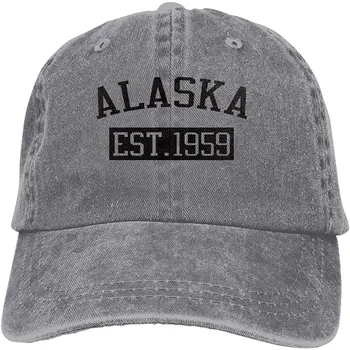 Denim Spp Alaska Est 1959 Baseball Otec Spp Nastaviteľné Klasické Športové pre Mužov, Ženy Klobúk