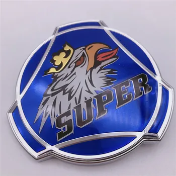 1PC Modrá Biele Griffin Hlavu SUPER Logo Pre švédskeho Truck Prednej maske Chladiča Znak Kapota Odznak 1401610
