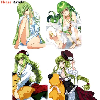 Tri Ratels F468 CC Code Geass Zelené Vlasy Anime Dievča Automobily & Motocykle Nálepka Pre Spätné Zrkadlo &Palivovej Nádrže Spp &Telo
