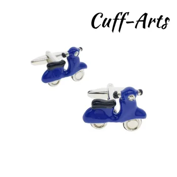 Manžetové gombíky pre Mužov Modrá Skútre manžetové gombíky Pánske Manžety Šperky Pánske Darčeky Vintage manžetové gombíky podľa Cuffarts C10303