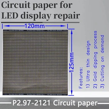 P2.976 Série Okruhu Papier LED Modul PCB Pad Opravy P2.976-1515/2121 120X120mm Pad Papier Na Opravu PCB Počas Inštalácie