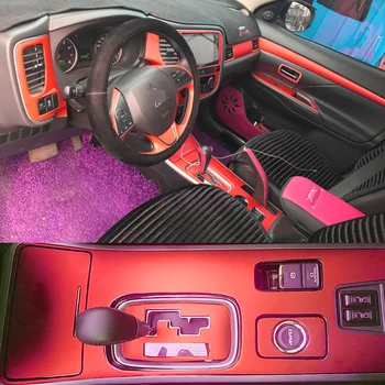 Auto-Styling 3D5D Uhlíkových Vlákien Interiéru Vozidla stredovej Konzoly Zmena Farby Liatie Nálepky, Nálepky Na Mitsubishi Outlander 2016-19