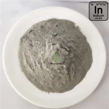 Indium Kovového Prášku 1000 g na 99,99% Čistotu, 1 kg Prvok 49
