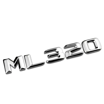 3d Chrome Listy Pre Auto Zadný Kufor Odznak Mercedes Benz ML320 W163 W164 Znak Nálepky Mercedes ML 320 CDI 4matic Príslušenstvo