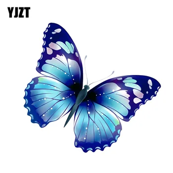 YJZT 14 CM*13.3 CM Zábavné Motýľ Dekorácie Odtlačkový PVC Motocykel, Auto Nálepky 11-00653