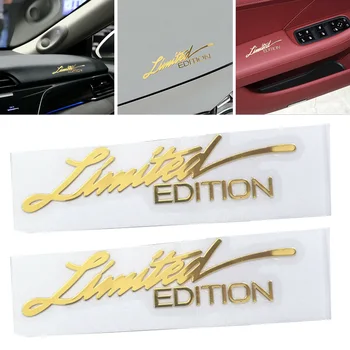 2 Ks/set Limited Edition Auto Nálepky 3D Gold Telo Znak, Odznak Kovové Nálepky Odtlačkový Auto Príslušenstvo Motocyklov Obtlačky