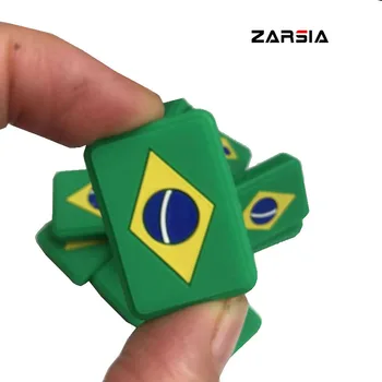 10cs Brazílskej vlajky tenis raketa vibrácií dampeners silikónový Anti-vibračná s raketou tenis Tlmič