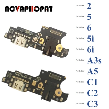 Novaphopat Na Realme C2 C3 5i 5 6 6i 5pro Pro 2 C1 USB Nabíjací Dock Nabíjací Port Konektor Pripojte Flex Kábel Mikrofónu Mikrofón Rada