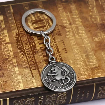 Fullmetal Alchemist Keychain Edward Elric Prívesok Starožitné Prívesok Na Keyrings Mužov Auto Žien Taška Chaveiro Anime Šperky